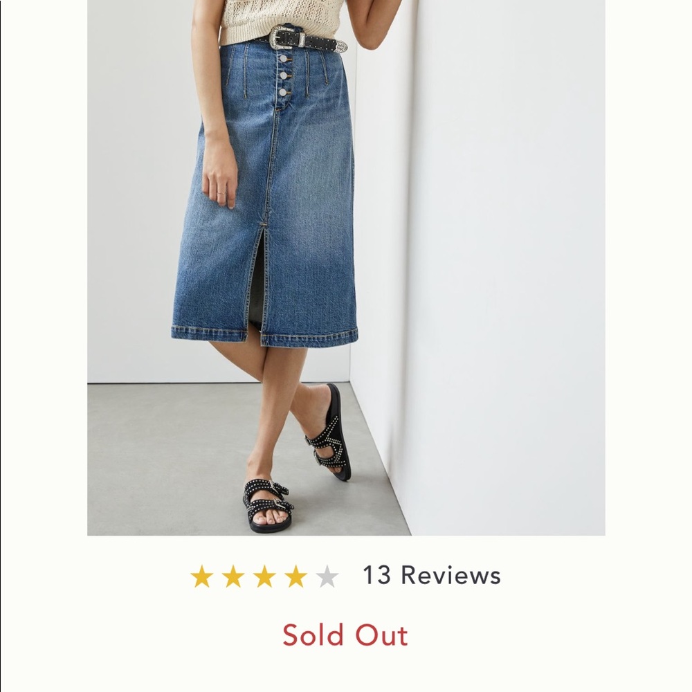 Pilcro midi denim skirt- NWT
